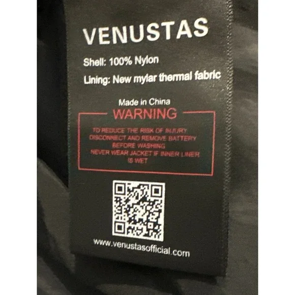 Venustas Heated Vest Men's Medium Black Quilted Puffer | No Battery | Workwear - Picture 16 of 16